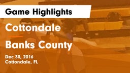 Cottondale  vs Banks County Game Highlights - Dec 30, 2016
