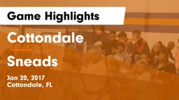 Cottondale  vs Sneads  Game Highlights - Jan 20, 2017