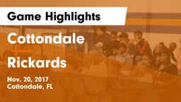 Cottondale  vs Rickards  Game Highlights - Nov. 20, 2017