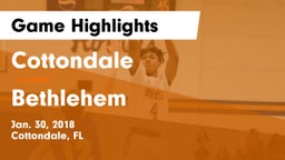 Cottondale  vs Bethlehem Game Highlights - Jan. 30, 2018