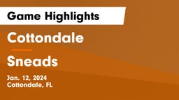Cottondale  vs Sneads  Game Highlights - Jan. 12, 2024
