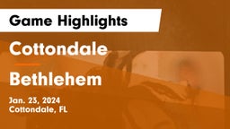 Cottondale  vs Bethlehem  Game Highlights - Jan. 23, 2024