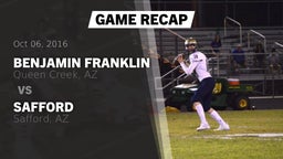 Recap: Benjamin Franklin  vs. Safford  2016