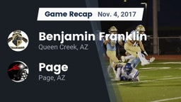Recap: Benjamin Franklin  vs. Page  2017