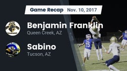 Recap: Benjamin Franklin  vs. Sabino  2017