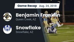 Recap: Benjamin Franklin  vs. Snowflake  2018