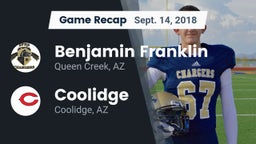 Recap: Benjamin Franklin  vs. Coolidge  2018