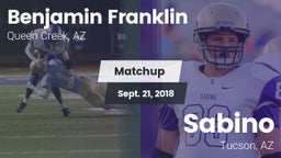 Matchup: Benjamin Franklin vs. Sabino  2018