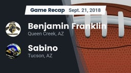 Recap: Benjamin Franklin  vs. Sabino  2018