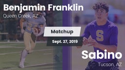 Matchup: Benjamin Franklin vs. Sabino  2019