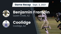 Recap: Benjamin Franklin  vs. Coolidge  2021