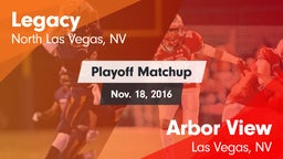 Matchup: Legacy  vs. Arbor View  2016