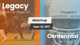 Matchup: Legacy  vs. Centennial  2017
