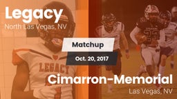 Matchup: Legacy  vs. Cimarron-Memorial  2017
