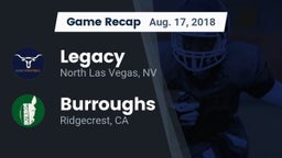 Recap: Legacy  vs. Burroughs  2018