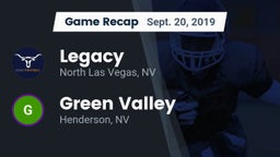 Recap: Legacy  vs. Green Valley  2019