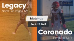Matchup: Legacy  vs. Coronado  2019