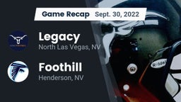 Recap: Legacy  vs. Foothill  2022