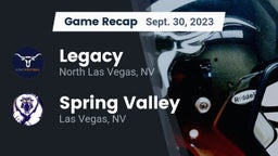 Recap: Legacy  vs. Spring Valley  2023