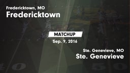 Matchup: Fredericktown High vs. Ste. Genevieve  2016