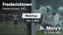 Matchup: Fredericktown High vs. St. Mary's  2016
