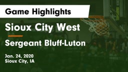 Sioux City West   vs Sergeant Bluff-Luton  Game Highlights - Jan. 24, 2020