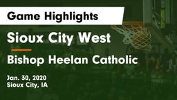 Sioux City West   vs Bishop Heelan Catholic  Game Highlights - Jan. 30, 2020