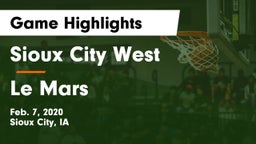 Sioux City West   vs Le Mars  Game Highlights - Feb. 7, 2020