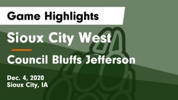 Sioux City West   vs Council Bluffs Jefferson  Game Highlights - Dec. 4, 2020