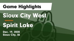 Sioux City West   vs Spirit Lake  Game Highlights - Dec. 19, 2020