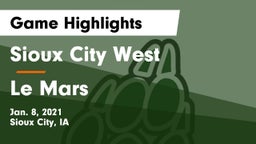 Sioux City West   vs Le Mars  Game Highlights - Jan. 8, 2021