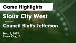 Sioux City West   vs Council Bluffs Jefferson  Game Highlights - Dec. 5, 2023