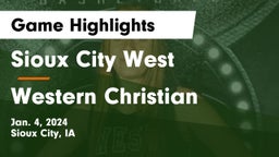 Sioux City West   vs Western Christian  Game Highlights - Jan. 4, 2024