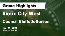 Sioux City West   vs Council Bluffs Jefferson  Game Highlights - Jan. 19, 2024