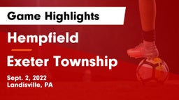 Hempfield  vs Exeter Township  Game Highlights - Sept. 2, 2022
