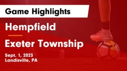 Hempfield  vs Exeter Township  Game Highlights - Sept. 1, 2023