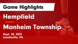 Hempfield  vs Manheim Township  Game Highlights - Sept. 28, 2023