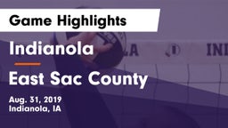 Indianola  vs East Sac County  Game Highlights - Aug. 31, 2019