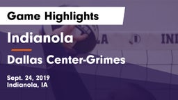 Indianola  vs Dallas Center-Grimes  Game Highlights - Sept. 24, 2019