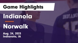 Indianola  vs Norwalk  Game Highlights - Aug. 24, 2023
