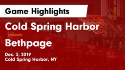 Cold Spring Harbor  vs Bethpage  Game Highlights - Dec. 3, 2019
