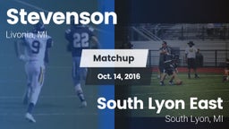 Matchup: Stevenson High vs. South Lyon East  2016