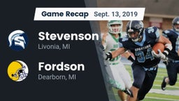 Recap: Stevenson  vs. Fordson  2019