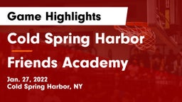 Cold Spring Harbor  vs Friends Academy  Game Highlights - Jan. 27, 2022