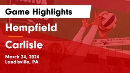 Hempfield  vs Carlisle  Game Highlights - March 24, 2024