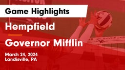 Hempfield  vs Governor Mifflin   Game Highlights - March 24, 2024