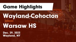 Wayland-Cohocton  vs Warsaw HS Game Highlights - Dec. 29, 2023