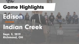 Edison  vs Indian Creek Game Highlights - Sept. 5, 2019