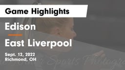 Edison  vs East Liverpool  Game Highlights - Sept. 12, 2022