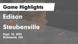 Edison  vs Steubenville  Game Highlights - Sept. 18, 2022